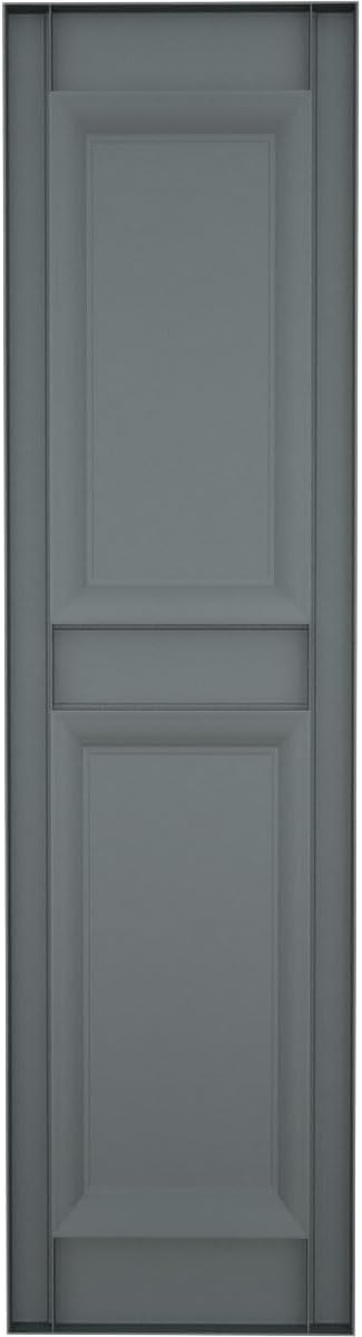 14 3/4"W x 31"H Lifetime Vinyl, Standard Two Equal Panels, Raised Panel Shutters - Image 5