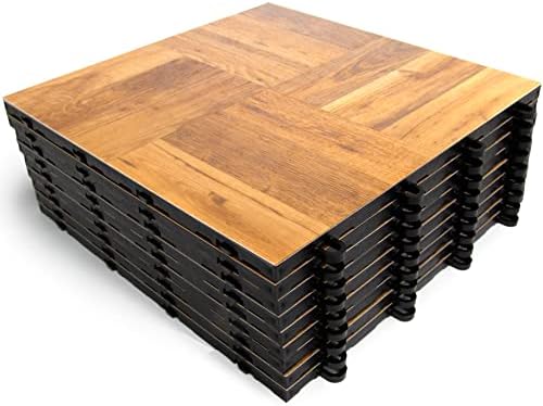 SnapLock Portable Dance Floor Kit, Oak Finish, 9 Sq Ft - Image 4