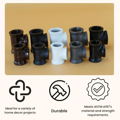 Tee 3/4" Pipe Fitting – Industrial Threaded Black Iron Pipe Fitting - Image 3