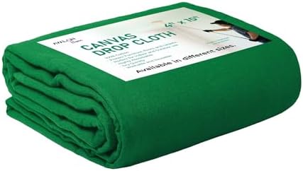 Canvas Drop Cloth for Painting 4x15 feet Pack of 1-8oz Painters Drop Cloths for by Unknown