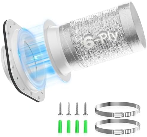 Hon&Guan Magnetic Dryer Vent Coupling Connector Kit DV180 – Raised Inner Ring by HonGuan