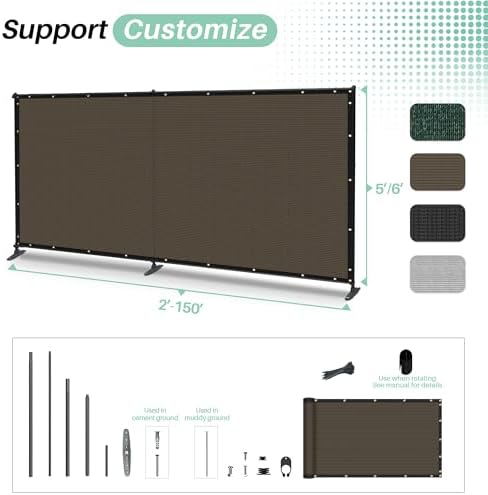 SunnyRoyal 6' x 59' Privacy Fence Screen Panel - Image 4