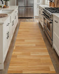 3'×10' Non Slip Vinyl Floor Runner Waterproof 1.8mm Thick, Woodgrain Pattern by StepSoftlyLiveBoldly