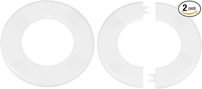 HARFINGTON 2pcs Wall Split Flange 78mm/3.1" Self-Adhesive Plumbing Cover Plates by HARFINGTON
