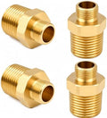 4 Pack 1/2" MNPT to 3/8" Compression Brass Faucet Adapter by Tsinghwang