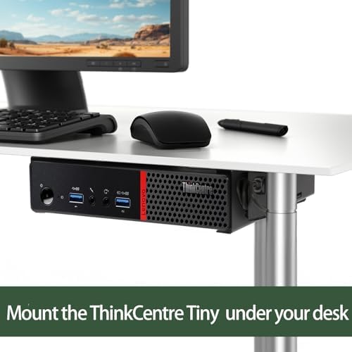 Mini PC Mount Compatible with Lenovo ThinkCentre Tiny, Wall VESA and Under Desk - Image 2
