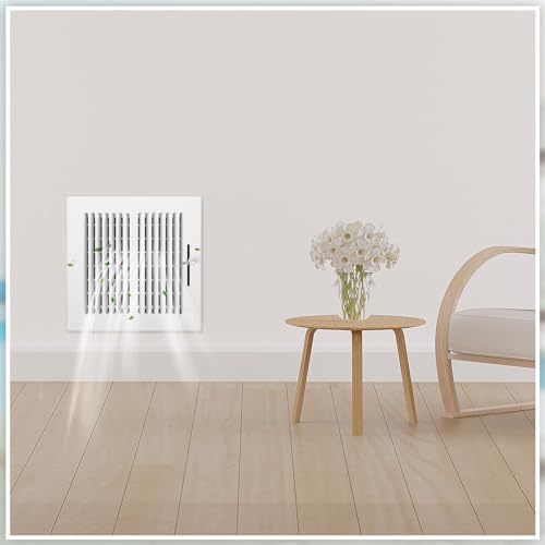 4 Pack Air Ceiling Vent Cover Grille 8"w x 8"h Duct Opening Size, 2 Way Steel - Image 6