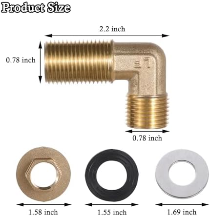 Wall Mount Commercial Faucet Installation Kit, Lead-Free Backsplash Mount Set - Image 2
