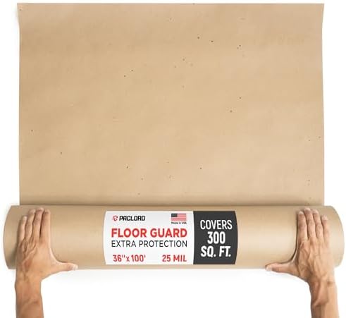 Floor Protection Paper 36” x 100’ Floor Protector Cover Roll, 25 Mil Extra by Paclord