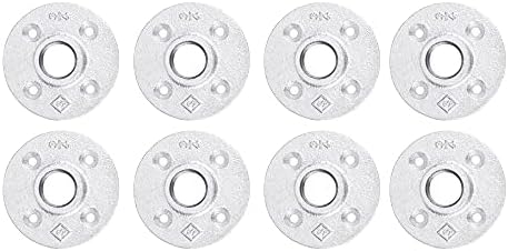 PIPE DECOR 3/4 in. Floor Flange, Authentic Galvanized Malleable Iron, 8 Pack by PipeD%C3%A9cor