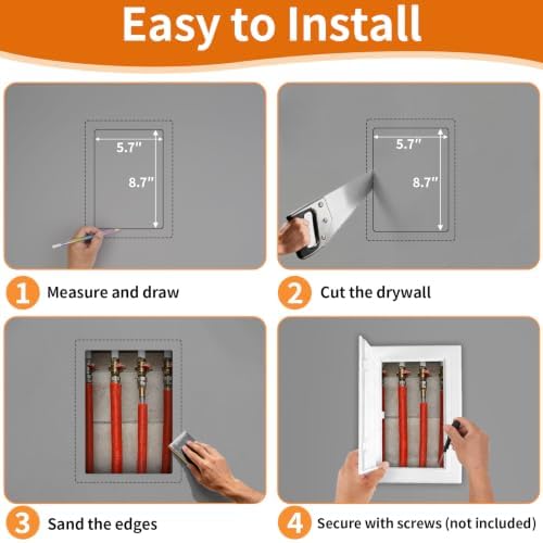 Drywall Access Panel 6×9 in, Plastic Wall Hole Cover - Image 5