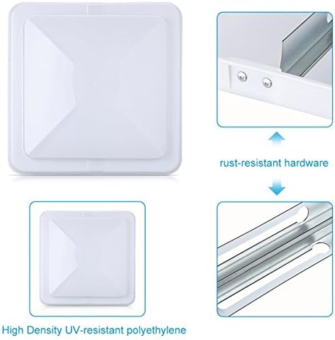 Leisure 14 Inch RV Roof Vent Cover Universal Replacement Vent Lid White - Image 6