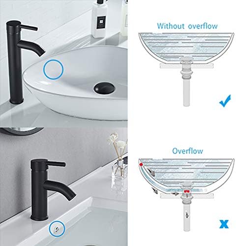 Bathroom Sink Drain Without Overflow Vessel Sink Lavatory Vanity Pop Up Drain - Image 6