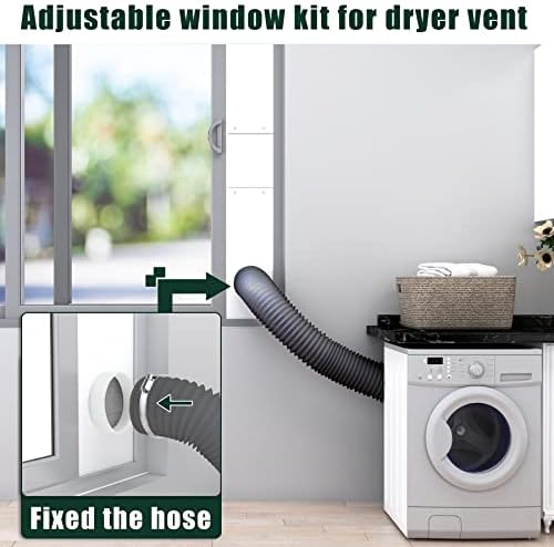 Flehomo Dryer Vent Window Kit, Include Dryer Vent Cover - Image 5