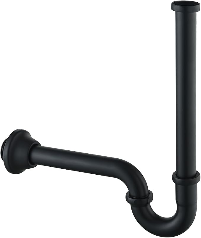Brass P Trap U-Shape 1 1/4 inch Sink Drain Pipe by SEABEFORE