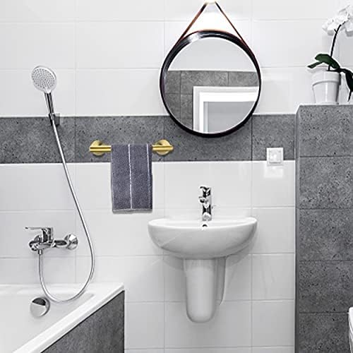 Nolimas Brushed Gold Bath Hand Towel Bar Single Bars Towel Rack Rod Classic - Image 2