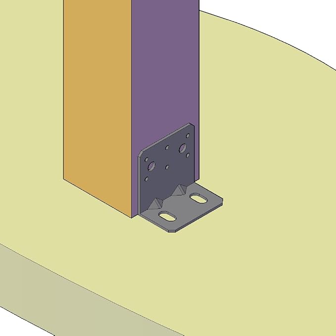 10 Pcs 4x4 Post Base Bracket - Image 4