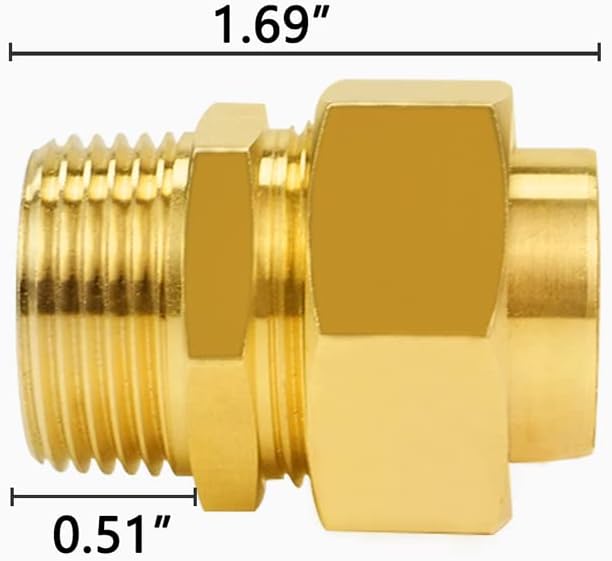 2 Pack Grill Propane Conversion Connector 3/4'' CSST Male NPT Gas Line Fitting - Image 3