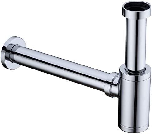 Polished Chrome Bottle P Trap Bathroom Sink, 1 1/4 by DIKUROOMS