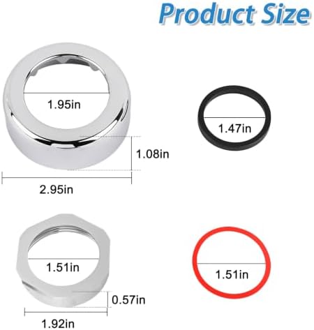 Compatible With Sloan F-56-A Regal Spud Coupling Assembly, 1-1/2" x 3" - Image 2