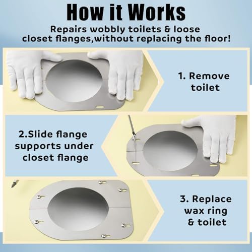 Gisafai Toilet Flange Support Plate Closet Flange Floor Repair Ring Bracket - Image 3