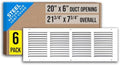 Fits 20x6 Duct Opening | Steel Return Air Grille by Handua | Vent Cover Grill by Handua