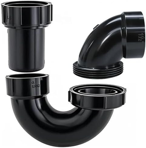 LESSO ABS Adjustable P Trap 1 1/2 Inch, by LESSO