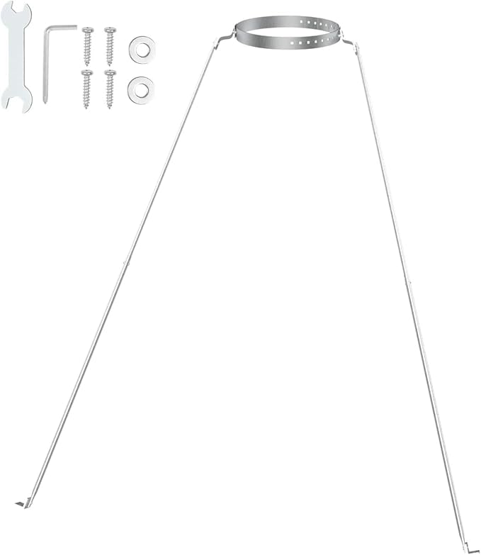 Diameter Stove Pipe Stainless Steel Roof Bracket Support Kit Adjustable - Image 8