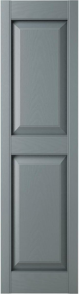 14 3/4"W x 63"H EverColor Raised Panel Exterior Vinyl Shutters, w/Installation - Image 2