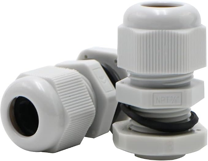 MAKERELE 3/8” NPT Cable Glands Kit Waterproof Strain Relief Connector | 3/8 Inch - Image 3