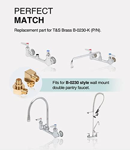 2PCS B-0230-K Brass Wall Mount Faucet Installation Kit - Image 2