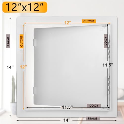 Suteck Access Panel for Drywall 12 x 12 Inch, Ceiling&Plumbing Access Door - Image 2
