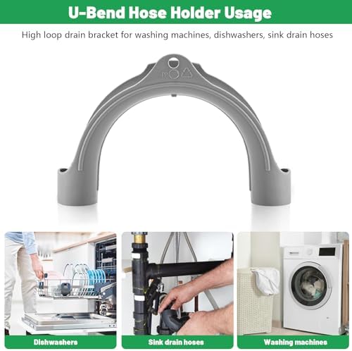 U Shape Washer Drain Hose Hook for Washing, Dishwashers, Sink Srain Hoses - Image 3