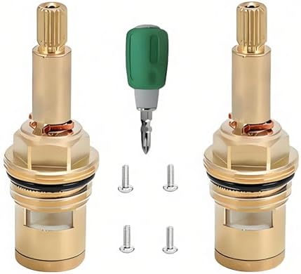 Brass Faucet Cartridge Replacement Kit M20 x 1.5 Ceramic Valve Pair by Unknown