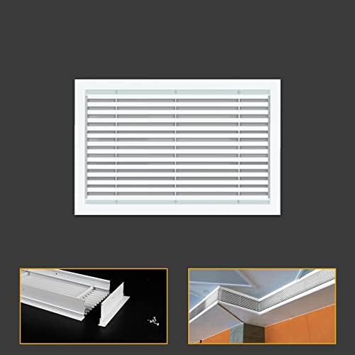 Linear Bar Air Grille 12" X 8", Aluminum Air Supply/Return Grilles, Easy Air by Powrocket