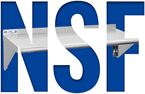Hally Stainless Steel Shelf 18"x36" NSF Commercial Wall Mount Rack Shelving - Image 4