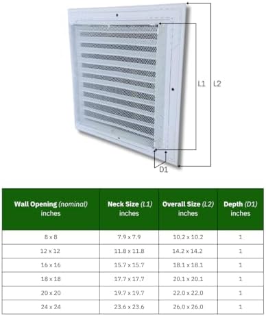 Byson Aluminum Return Air Grille Fixed Louvre White Powder Coated - Image 4