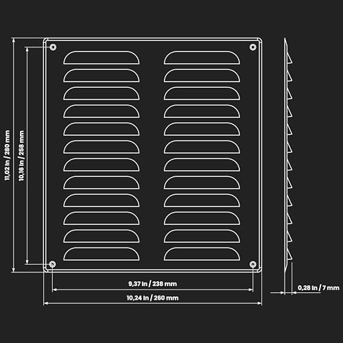 Repa Market 10" x 11" White Steel Vent Cover – Wall & Ceiling Air Return Grille - Image 2