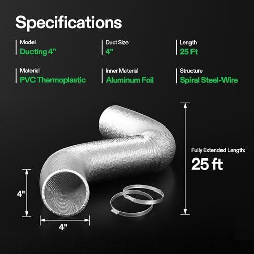 VIVOSUN 4 Inch Flex Aluminum Ducting, 25 Ft Air Duct - Image 7