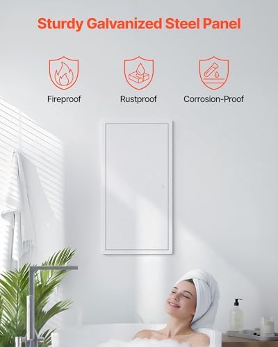 VEVOR Access Panel for Drywall, 25.3 x 13.3 in Galvanized Steel Access Door - Image 3