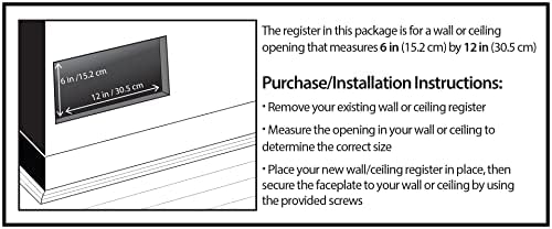 Decor Grates ST612W Scroll Design Wall/Ceiling Register, 6x12 Inches, Textured - Image 4