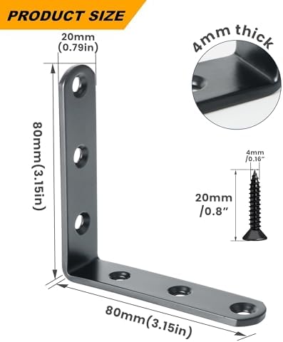 Alise 4Pcs Floating Shelf Brackets - Image 2