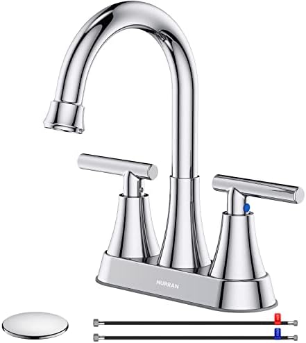 Bathroom Faucet, Hurran 4 inch Centerset 2-Handle Lead-Free by Hurran