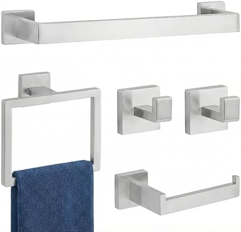 5 Piece Bathroom Towel Bar Set by Unknown