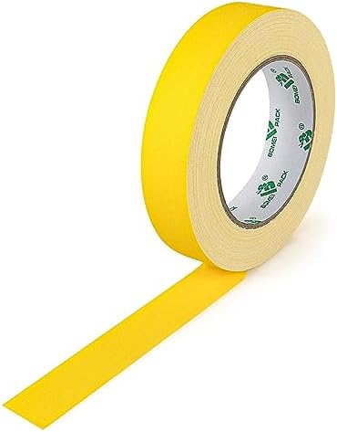 BOMEI PACK Yellow Gaffer Tape, Matte Non-Reflective, 1inch x 30yds No Residue - Image 2