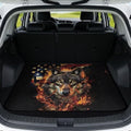 Fire Wolf Flag Universal Moving Trunk Mat 29"x39" – Heavy Duty Waterproof Cargo by Mintulipy