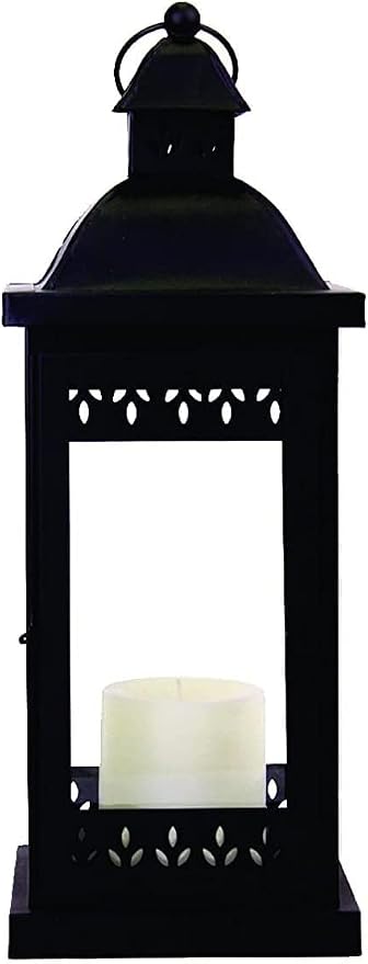 Hosley 15" Clear Glass Iron Lantern - Image 7