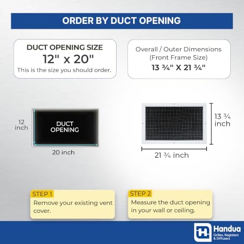 Fits 12x20 and 20x12 Duct Opening | Aluminum Eggcrate Return Air Grille | Low - Image 2