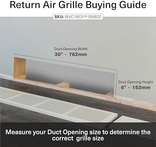 Return Air Grill 30x6 Duct Opening, Noise Free-high Airflow Vent Cover - Image 4