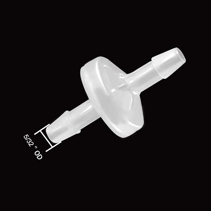 One Way Check Valve 5/32" Hose Barb Non Return Ozone Resistance Plastic Valve - Image 2